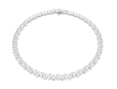 Swar*vski - Matrix Tennis necklace Pear cut, White, Rhodium plated - 5598362